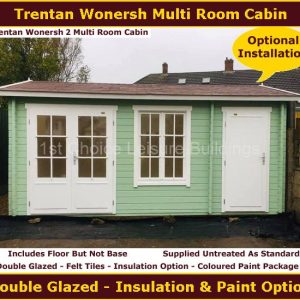 Trentan Wonersh 2 Multi Room Log Cabin 1.