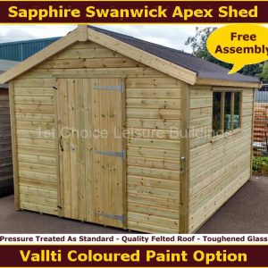 Sapphire Swanwick Apex Garden Shed.