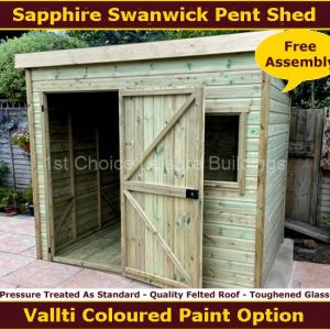 Sapphire Swanwick Pent Garden Shed.