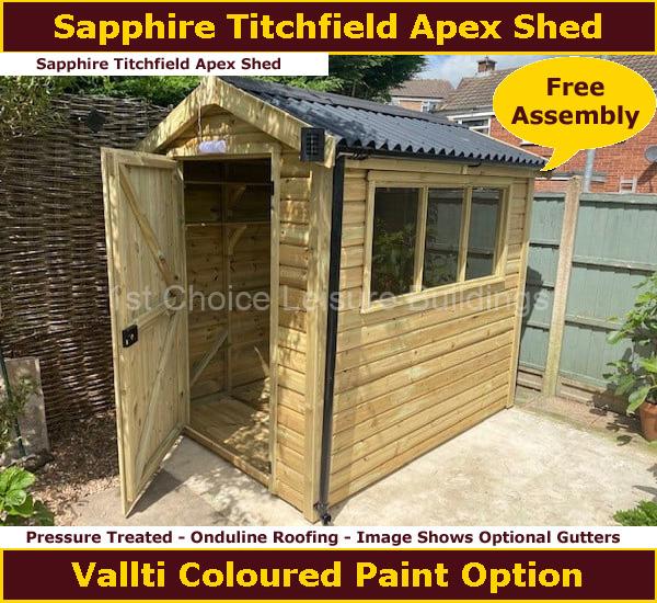 sapphire titchfield apex garden shed 1