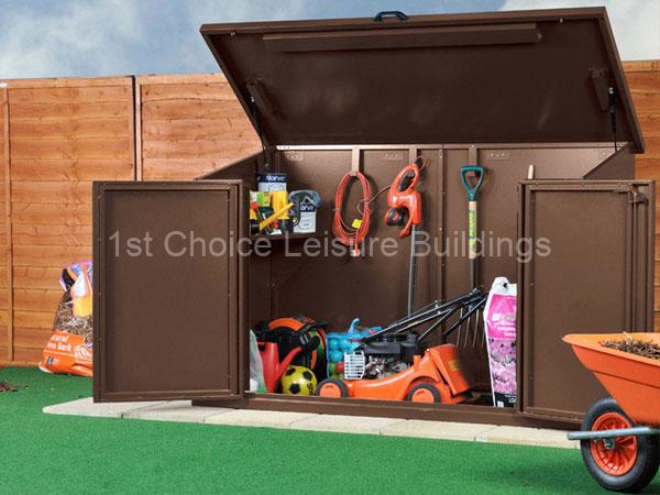 SafeStore 'Avondale' Bike Shed 1 Image of SafeStore Avondale Pent Metal Shed Storage