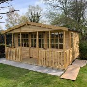 1st Choice Diamond Bolney Apex Pent Georgian Wooden Summerhouse Made To Measure With Free Fitting 3