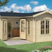 1st Choice Trentan Pyrford L Shaped Corner Log Cabin For Your Garden 4