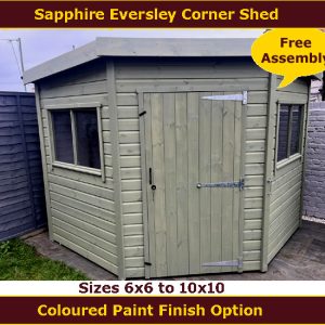 Image of Sapphire Eversley Wooden Corner Garden Shed