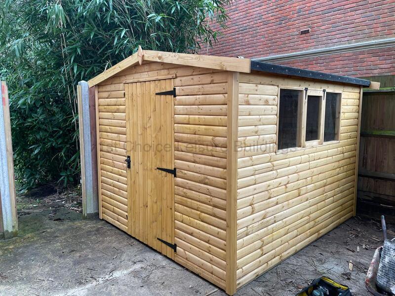 Diamond Chichester Door In Gable End Garden Shed (8)