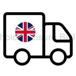 UK Delivery Truck with British Flag A delivery truck with a Union Jack flag on the side. UK delivery and logistics.