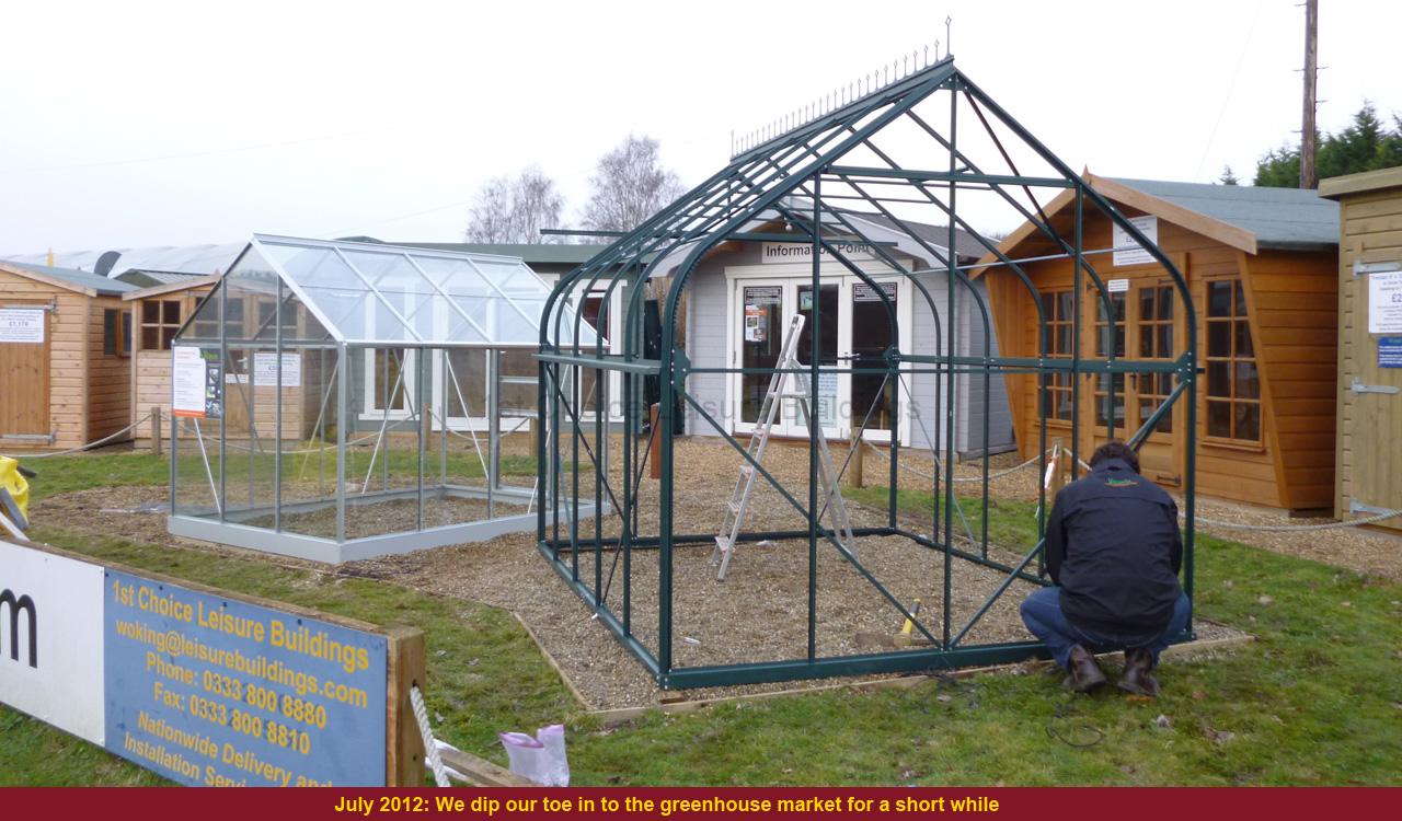 Greenhouse Frame Assembly A man assembling a metal greenhouse frame