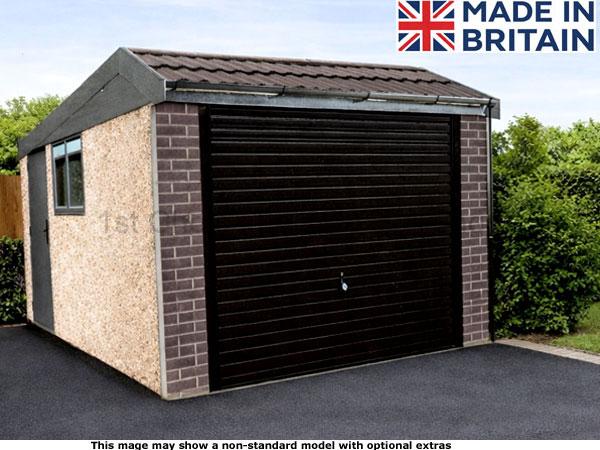 image of Lidget Anthracite Deluxe Mansard Pent Concrete garage