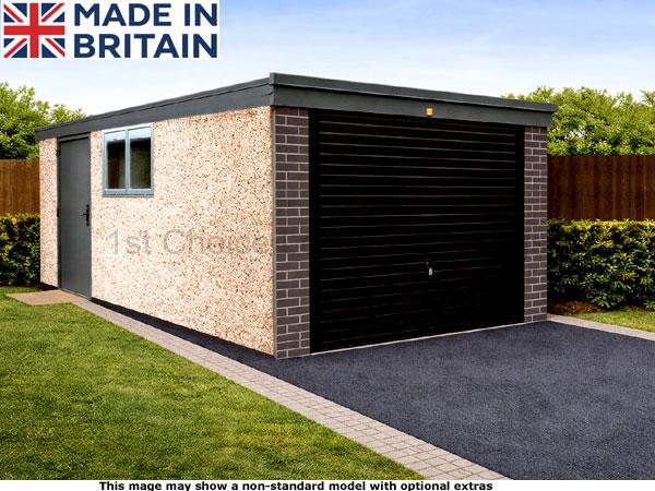 image of Lidget Anthracite Deluxe Pent Concrete garage