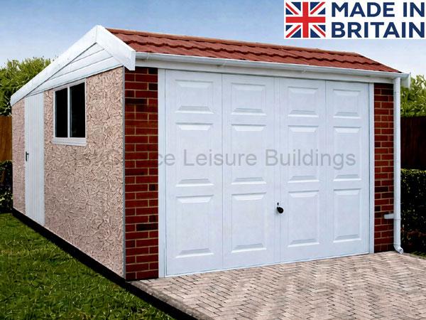 Lidget concrete garage. Image shown may include non-standard options. A concrete garage. Perfect for storage or your car.