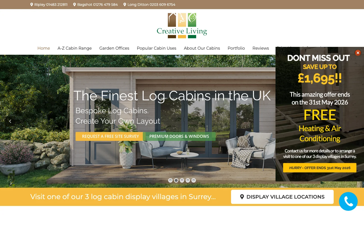 Creative Living Cabins — Kingston offering
