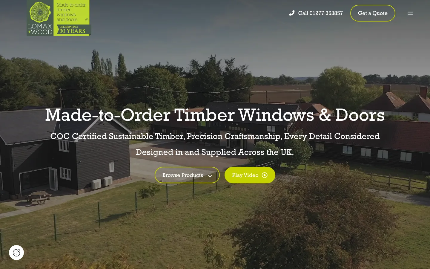 Lomax + Wood Garden Rooms homepage
