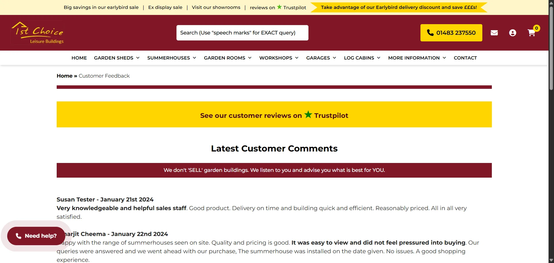 Buying a Summerhouse in Surrey: Costs, Planning & Trusted Suppliers 8 Customer reviews on the 1st Choice Leisure Buildings website