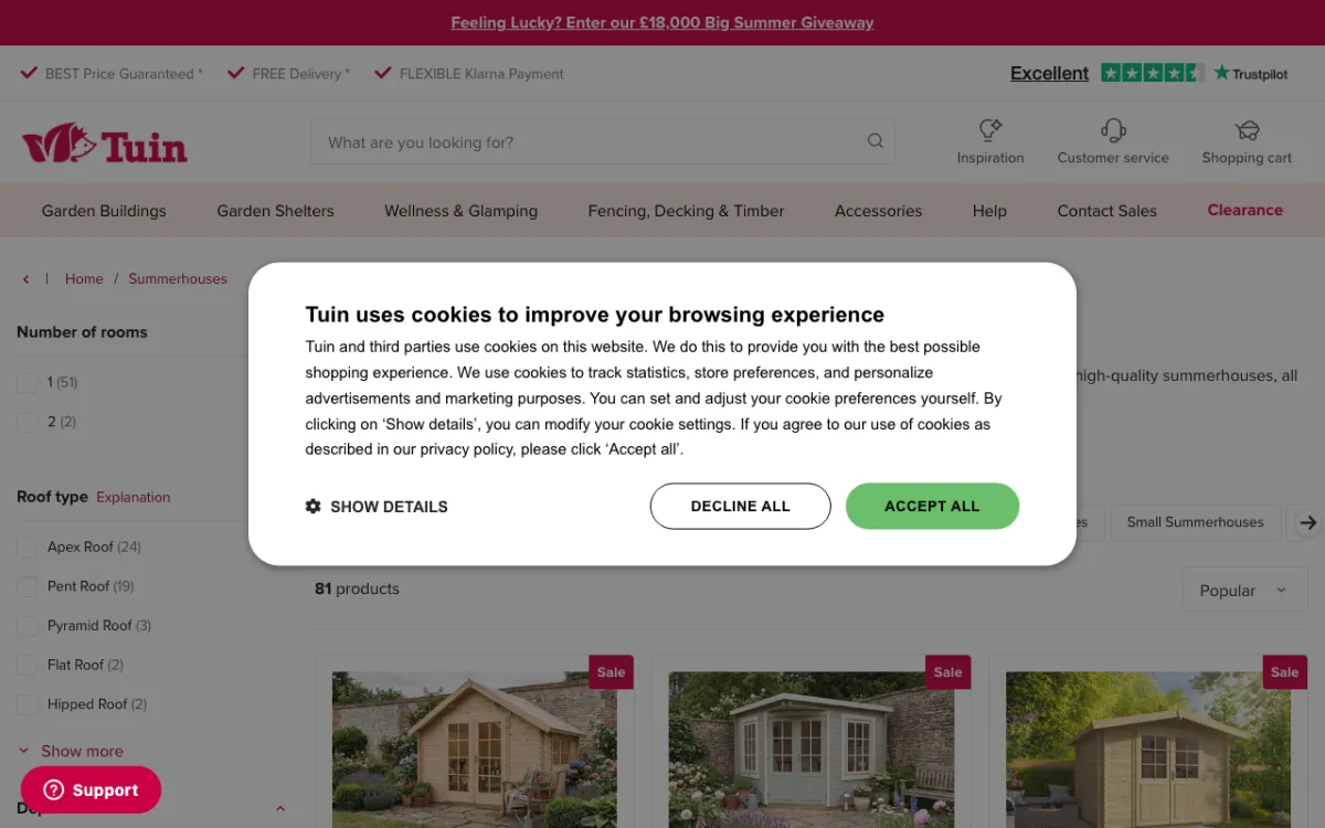 10 Best Summerhouse Suppliers in London 19 Tuin UK Scandinavian log summerhouse range page