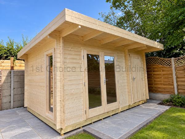 trentan chessington 4.5m x 3.0m multi room log cabin