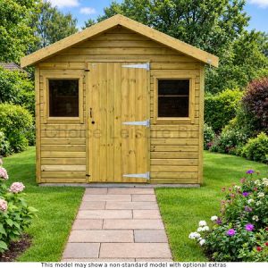 Sapphire Cadnam Tall Height Reverse Apex Shed – 1st Choice Leisure Buildings