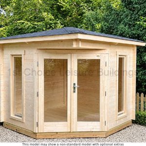 Trentan Ottershaw Corner Log Cabin – 1st Choice Leisure Buildings