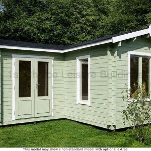 Trentan Pyrford L Shaped Log Cabin – 1st Choice Leisure Buildings